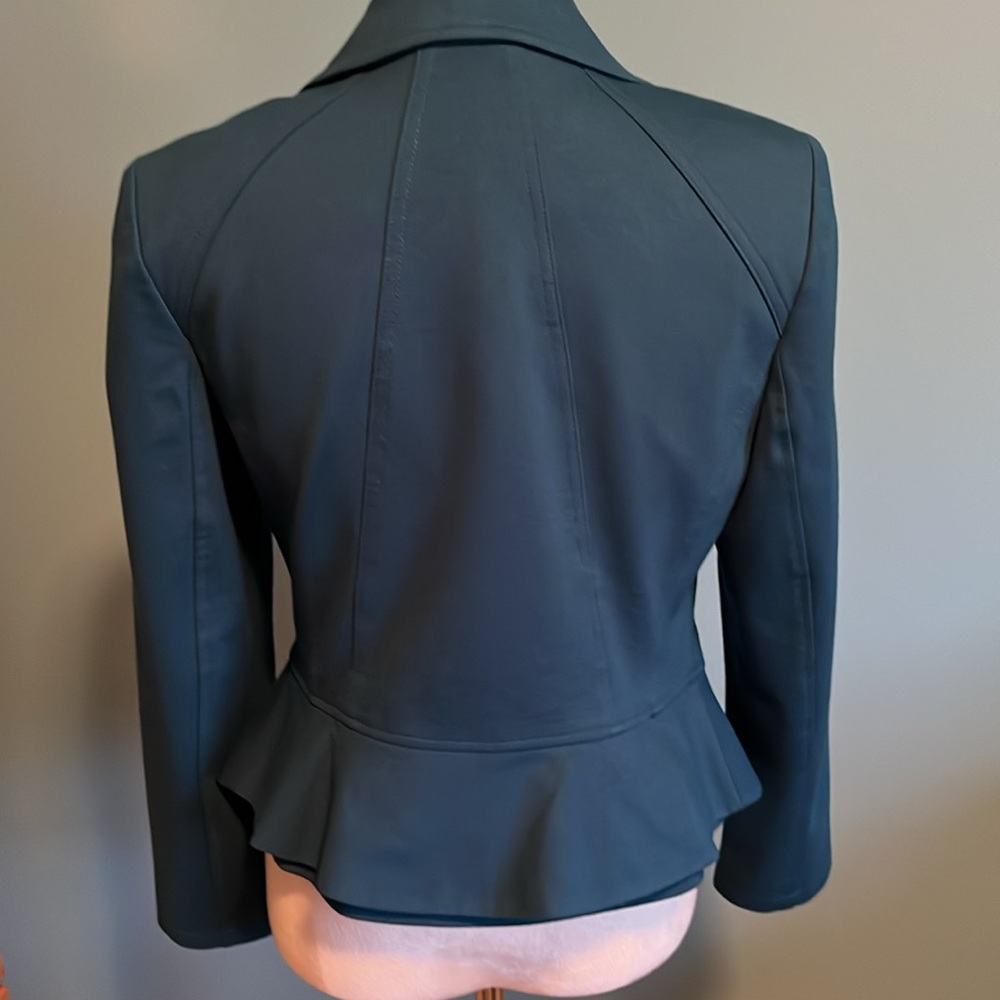 INC Moto Blazer Med with bronze zipper detail. - Picture 2 of 7